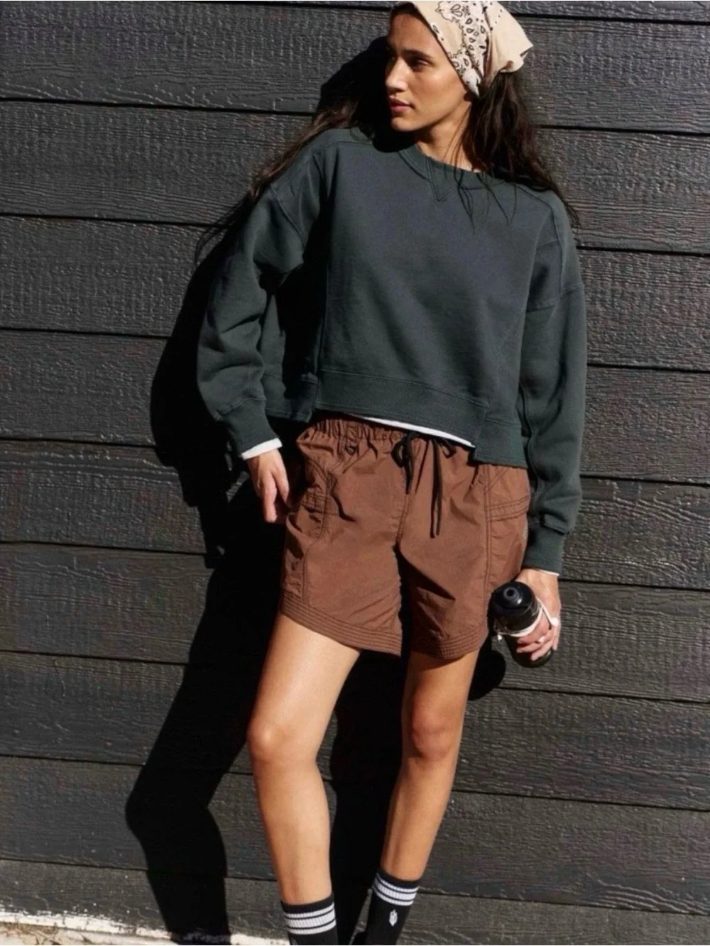NWT Free People Movement Intercept Pullover in Evergreen